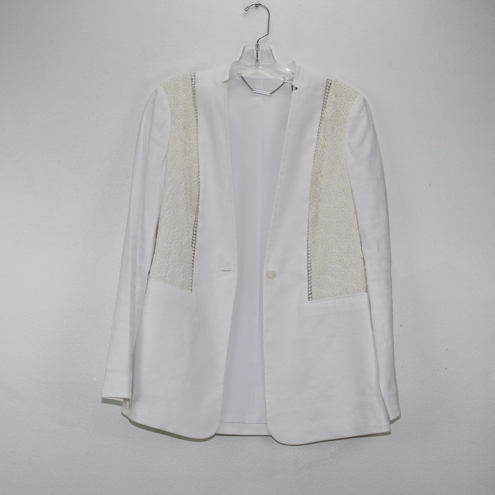 Elie Tahari Bonnie Lace Inset Blazer Women's